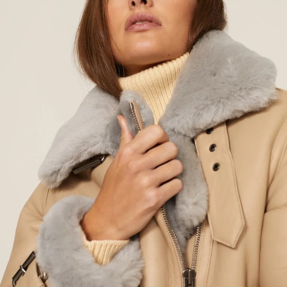 The Arrivals Moya Shearling Coat/Jacket - Size S - Picture 2 of 10